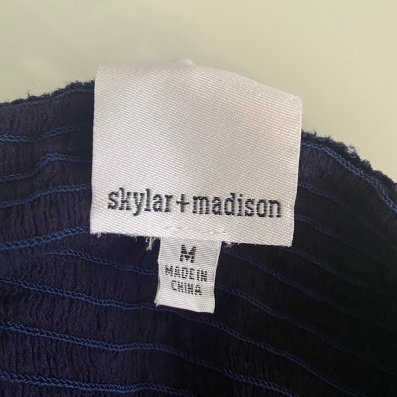 Blue crop top with tie - Picture 4 of 4